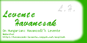 levente havancsak business card